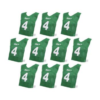 10pc Victor Sports Lightweight Numbered Bibs?Basketball Set Green Senior