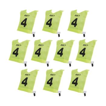 10pc Victor Sports Lightweight Numbered Bibs?Basketball Set Yellow Junior