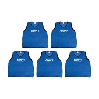 5PK Victor Sports Lightweight Mesh Fitness/Training Vest Blue Large