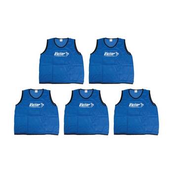 5PK Victor Sports Lightweight Mesh Fitness/Training Vest Blue Medium