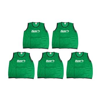 5PK Victor Sports Lightweight Mesh Fitness/Training Vest Green Large