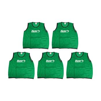 5PK Victor Sports Lightweight Mesh Fitness/Training Vest Green Medium