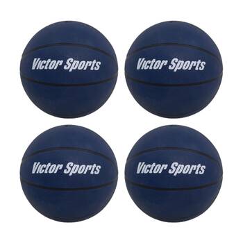 4PK Victor Sports Heavy Duty Durable Rubber Basketball Blue Size 6