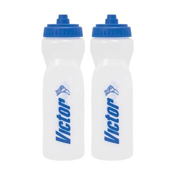 2PK Victor Sports Leak Proof Athlete Water Bottle Clear 800ml W/ Sure Shot Lid