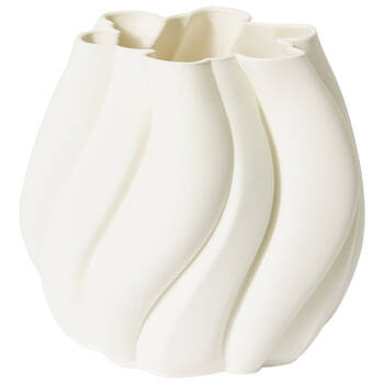E Style Clover Vase Porcelain Organic Decorative Piece White 25x25x26cm