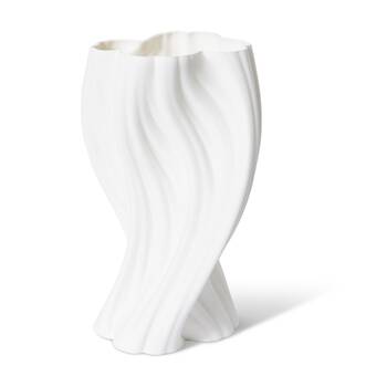 E Style Tucci Vase Porcelain Twisted Form Decorative Piece White 23x21x36cm