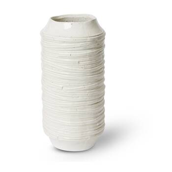 E Style Ellema Vase Ceramic Minimalist Home Decor White 20x20x41cm