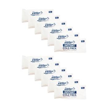 12PK Victor Sports Single Use Only Instant Cold Pack Injury Recovery 30x13cm