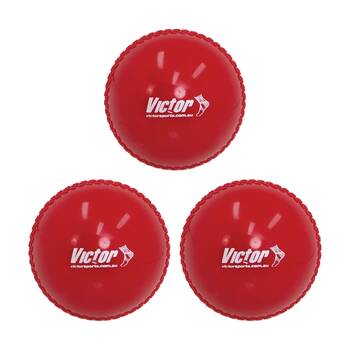 3PK Victor Cricket Ball Plastic Soft Material Suitable For Young Players