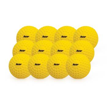 12pc Victor Sports Durable Material?Balls For Batting Mate Set Yellow