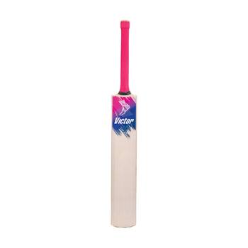 Victor Sports English Willow Club Level Cricket Bat Integra Pink/Blue Harrow
