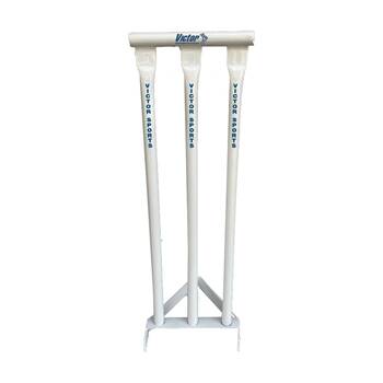 Victor Sports Cricket Freestanding Metal Stumps Powder Coated 28 In
