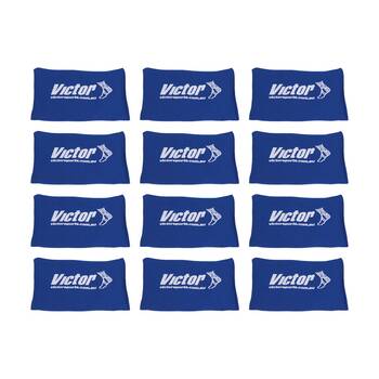 12PK Victor Sports Bean Bag Solid Plastic Fill Educational Sport Blue 10x15cm