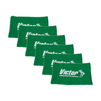 6PK Victor Bean Bag Solid Plastic Fill Educational Sport Green 10x15cm