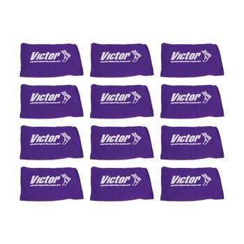 12PK Victor Bean Bag Solid Plastic Fill Educational Sport Purple 10x15cm