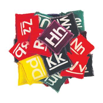 26pc Victor Sports Bean Bag Set Alphabet A-Z Cotton Filled 10x15cm