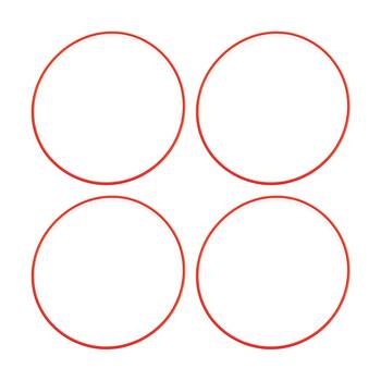 4PK Victor Sports Hoop Versatile Agility Training Obstacle Course Red 61cm