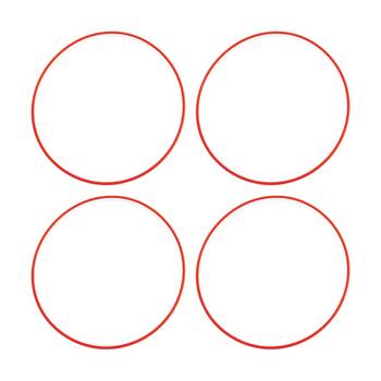 4PK Victor Sports Hoop Versatile Agility Training Obstacle Course Red 76cm