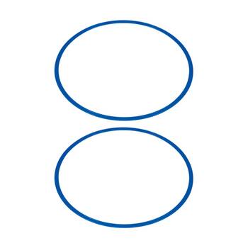 2PK Victor Sports Flat Circular Hoop For Fitness Agility Training Blue 70cm