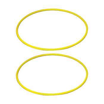 2PK Victor Sports Flat Circular Hoop For Fitness Agility Training Yellow 70cm