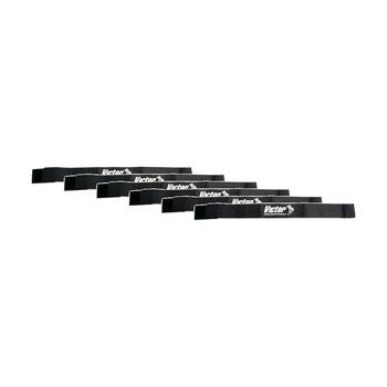 6PK Victor Sports Nylon Sash Hook Loop Fastener Adjustable Black 5x100cm