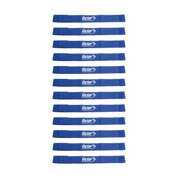 12PK Victor Sports Nylon Sash Hook Loop Fastener Adjustable Blue 5x100cm