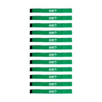 12PK Victor Sports Nylon Sash Hook Loop Fastener Adjustable Green 5x100cm