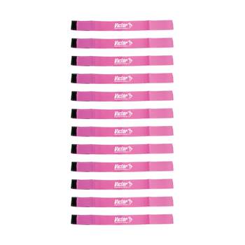 12PK Victor Sports Nylon Sash Hook Loop Fastener Adjustable Pink 5x100cm