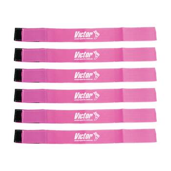 6PK Victor Sports Nylon Sash Hook Loop Fastener Adjustable Pink 5x100cm