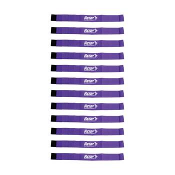 12PK Victor Sports Nylon Sash Hook Loop Fastener Adjustable Purple 5x100cm