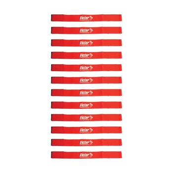 12PK Victor Sports Nylon Sash Hook Loop Fastener Adjustable Red 5x100cm