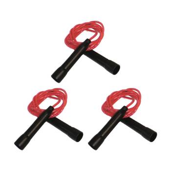 3PK Victor Sports Skipping Rope Easy Grip Handles Fitness Exercise Tool Red 2.1m