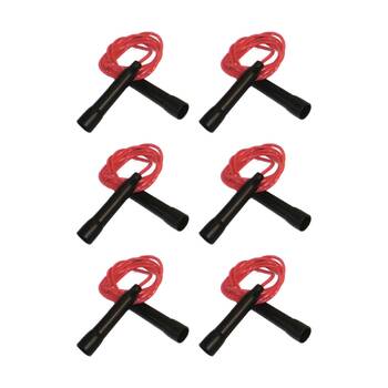 6PK Victor Sports Skipping Rope Easy Grip Handles Fitness Exercise Tool Red 2.1m