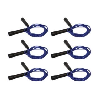 6PK Victor Sports Skipping Rope Easy Grip Handles Fitness Exercise Tool Blu 2.7m