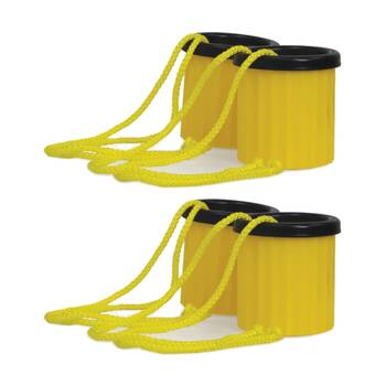 2x 2pc Victor Sports Balancing Stilts Kids Learning Tool Durable Rope Yellow