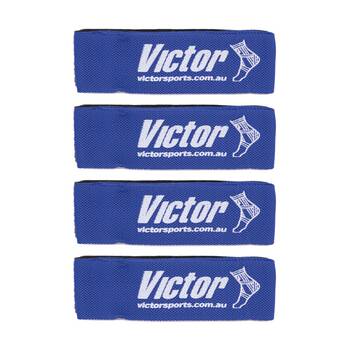 4x 3pc Victor Sports Tag-Belt Set Loop Fastener Belt Tags Blue 150cm 50cm