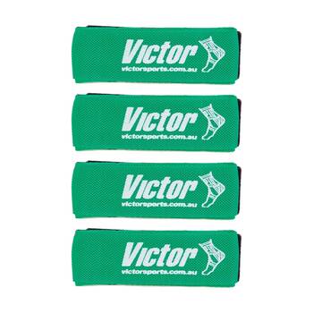 4x 3pc Victor Sports Tag-Belt Set Loop Fastener Belt Tags Green 150cm 50cm