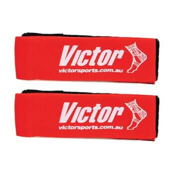 2x 3pc Victor Sports Tag-Belt Set Hook Loop Fastener Belt Tags Red 150cm 50cm