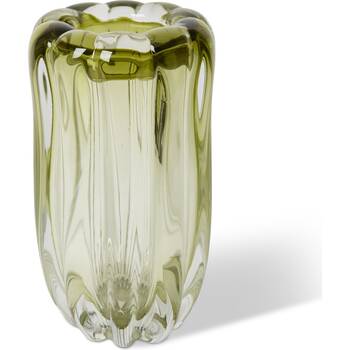 E Style Thandie Tall Glass Vase Decorative Vessel Green 15x15x26cm