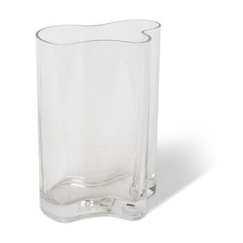 E Style Paula Glass Vase Organic Modern Elegant Decor Clear 15x15x22cm