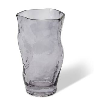 E Style Delfina Glass Vase Organic Decorative Vessel Smoke 12x11x20cm