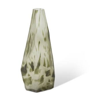 E Style Gamba Glass Vase Elegant Modern Decorative Piece Green 17x17x53cm