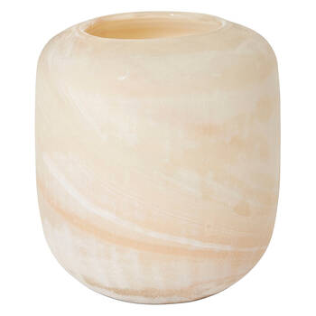 E Style Fana Glass Vase Elegant Decorative Piece Blush 17x17x18cm