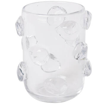 E Style Isoke Glass Vase Crystal Accents Elegant Decor Clear 20x20x23cm