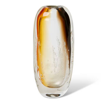 E Style Yendi Vase Multi-Coloured Bubbled Glass Elegant Decor 13x8x29cm