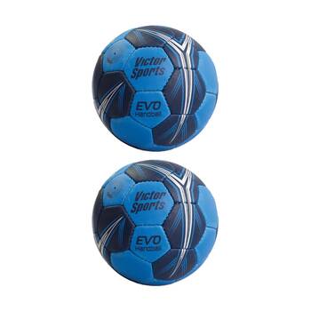 2PK Victor Sports Handball Synthetic Size 1 Weight 8-14 Years Blue 75cm