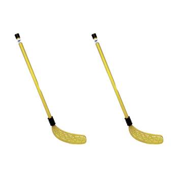 2PK Victor Plastic Hockey Stick Light Beginner Recreational Yellow 80cm