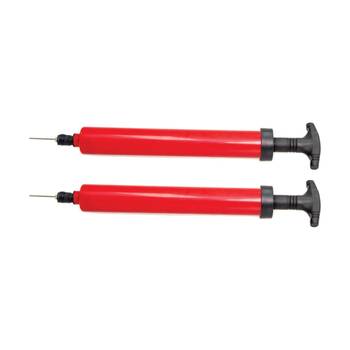 2PK Victor Sports Hand Pump Double Action Efficient Manual Ball Inflator Red