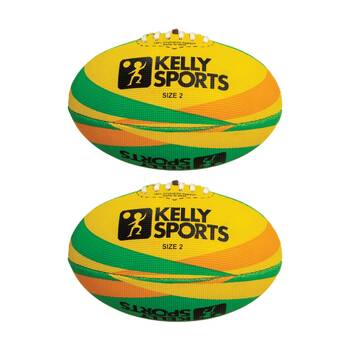 2PK Victor Kelly Sports Football Synthetic Size 2 Durable All Weather
