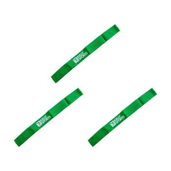 3PK Victor Sports Kelly Nylon Sash Hook & Loop Fastener 50mm Webbing Green 1.2m